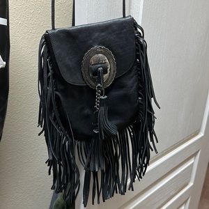 YSL Black Fringe Bag
